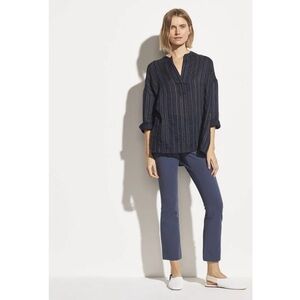 Vince Crop Flare Stretch Pants in Deep Azul